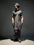 Men's Black Sequined Viscose Kurta Lungi Set